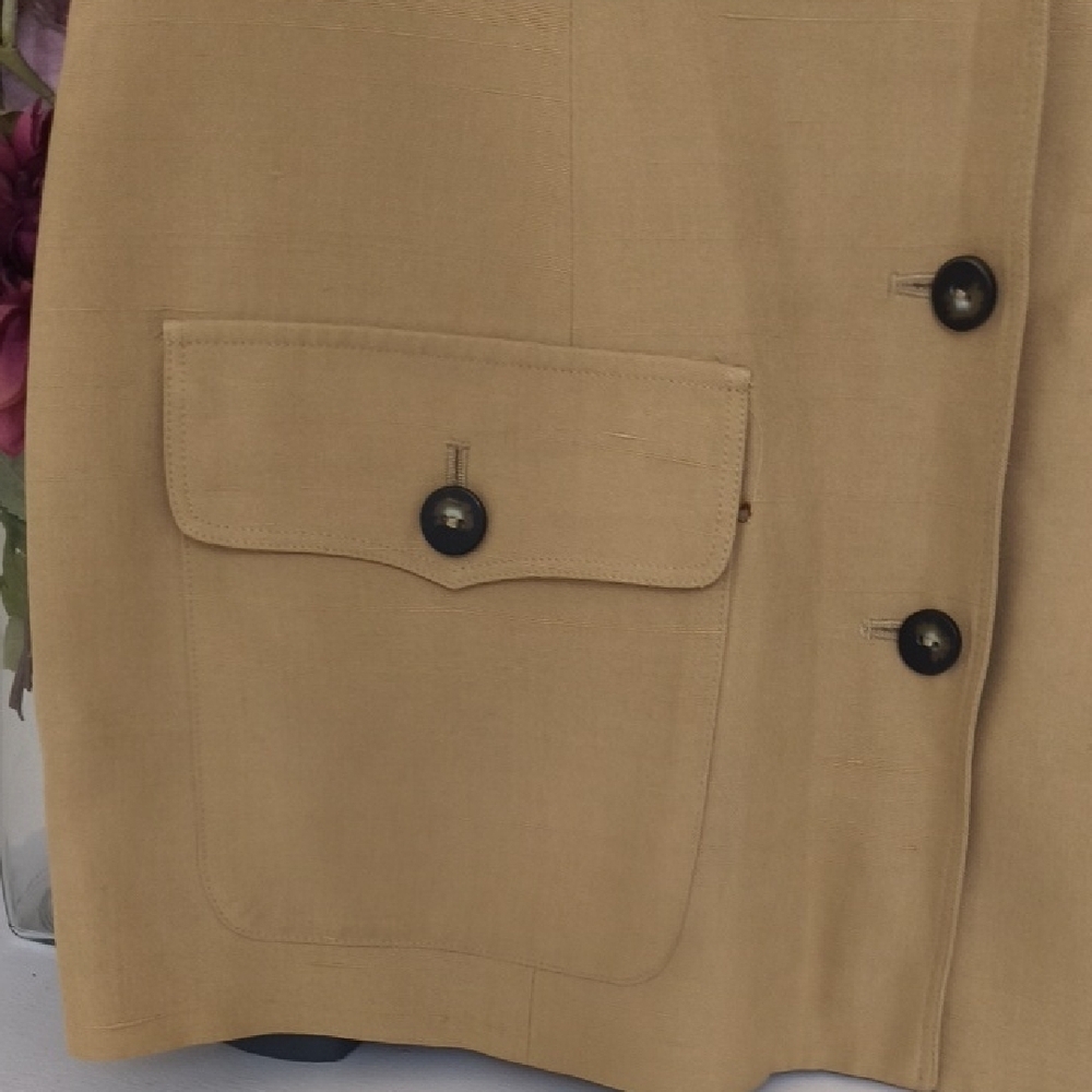 Dana Buchman Beige Short Sleeve Jacket - Picture 6 of 10